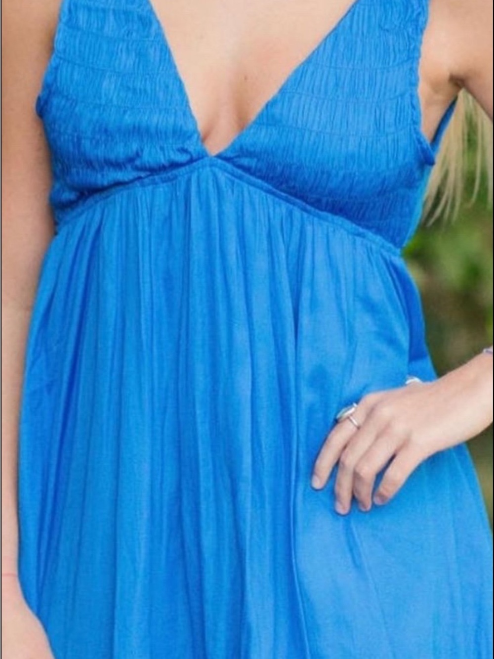 Mustard Seed Royal Blue Flowing Dress